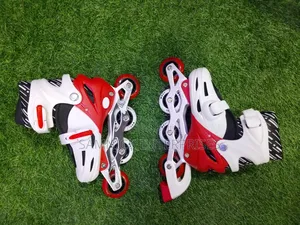 Red White Adjustable Inline Skates