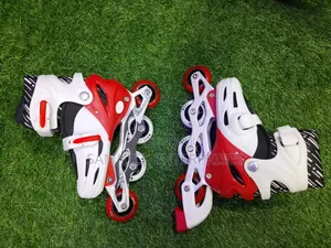 Red White Adjustable Inline Skates