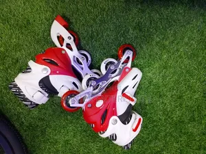 Red White Adjustable Inline Skates