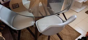 Four Seater Heavy Duty Glasstop Dinning Table