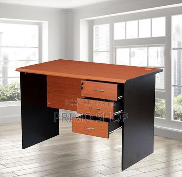 Office Desk : 1.4-Meter Cherry Executive Desk With Drawers, - thumbnail 3