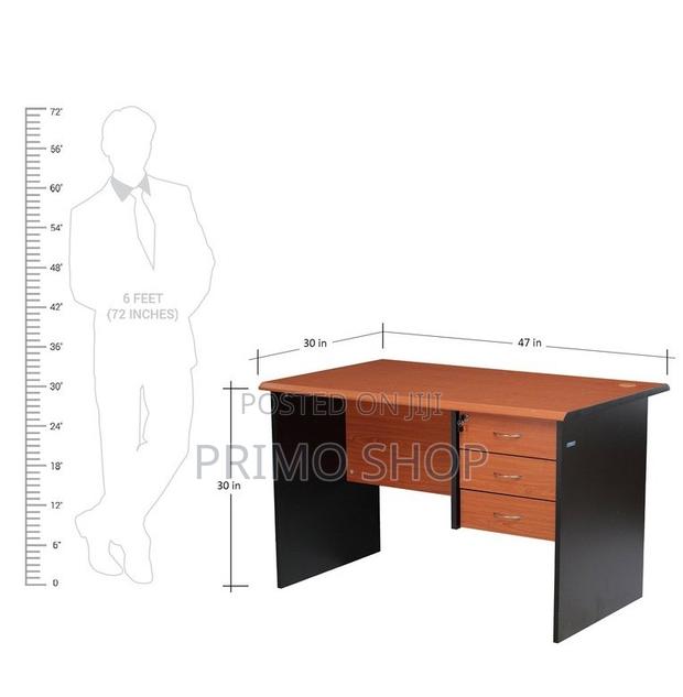 Office Desk : 1.4-Meter Cherry Executive Desk With Drawers, - thumbnail 5