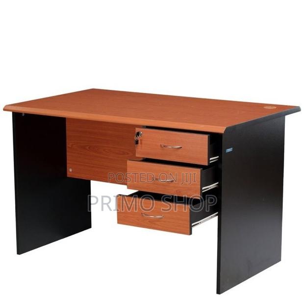 Office Desk : 1.4-Meter Cherry Executive Desk With Drawers, - thumbnail 7