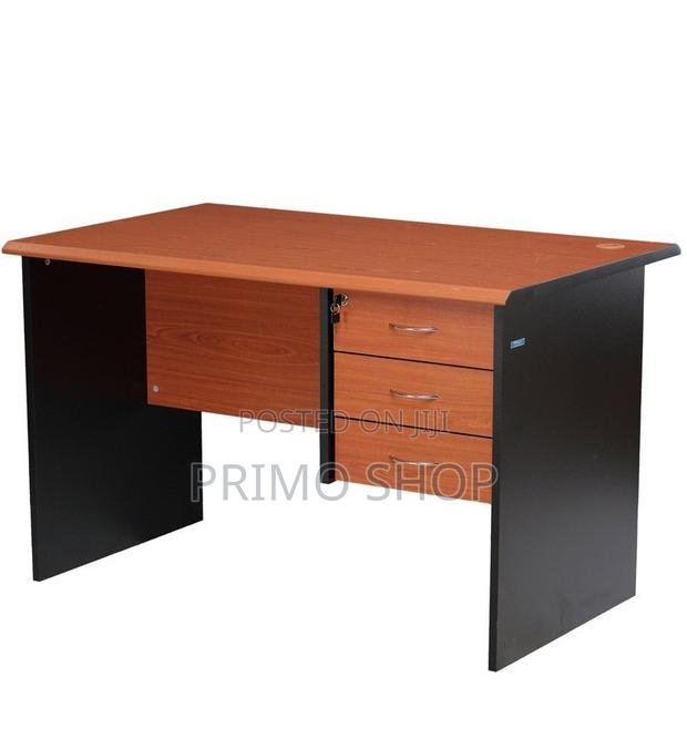 Office Desk : 1.4-Meter Cherry Executive Desk With Drawers, - thumbnail 8