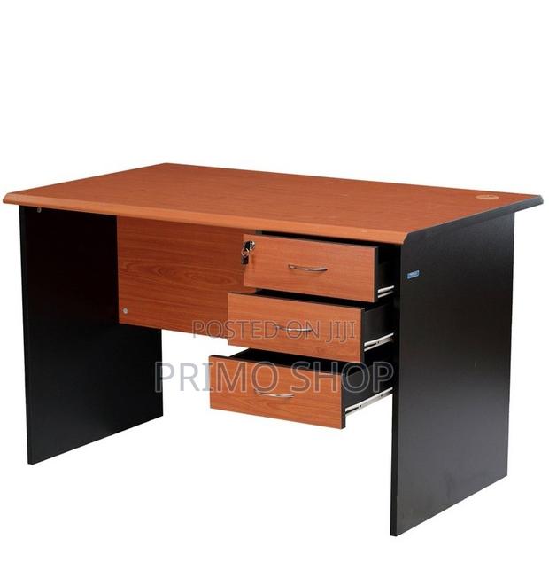Office Desk : 1.4-Meter Cherry Executive Desk With Drawers, - thumbnail 9