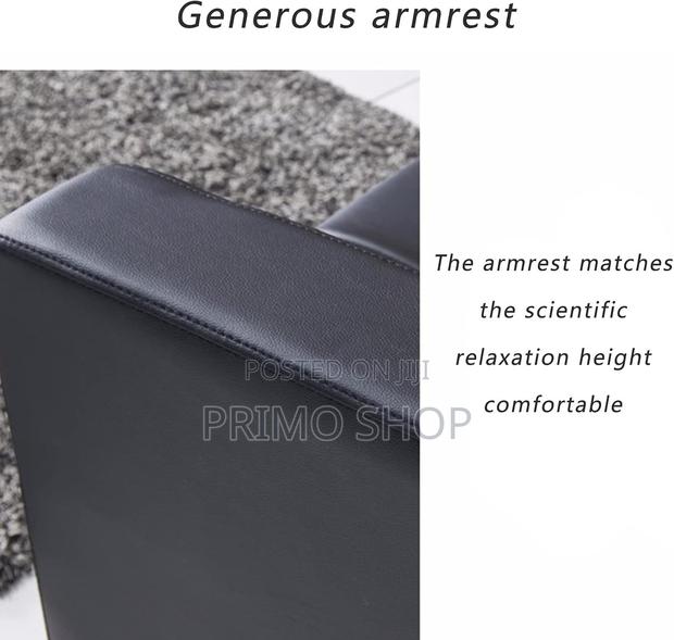 Office Sofa : Leather Black 3-Seater Office Sofa Set - thumbnail 6