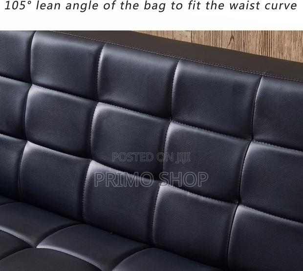 Office Sofa : Leather Black 3-Seater Office Sofa Set - thumbnail 7