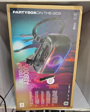 JBL Partybox on-the-Go 2 Portable Party Speaker With Two Wireless Mics