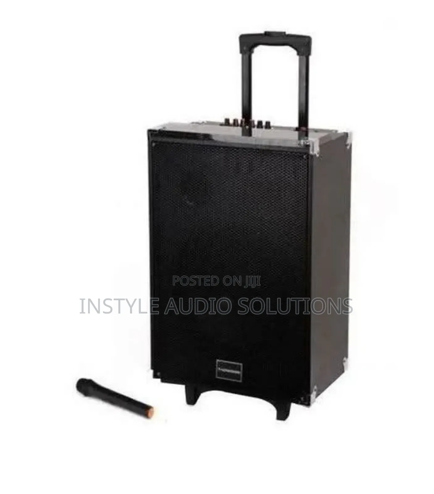 12" Tag Wood Powered Rechargeable Speaker Usb Wireless Microphone