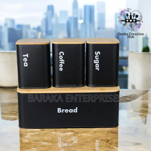 *New Arrival*
* Bread Bin Plus Canisters With Bamboo Lids - thumbnail 2