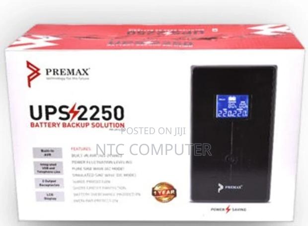 Premax 2250va (Pm-Ups2250) Line Interactive Ups Black
