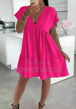 Stylish Hot Pink Maternity Dress/Pregnant Friendly Dress/Shift Dress