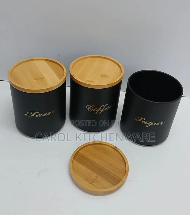 Tea,Sugar Coffee Canister Alloy Set
