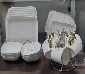 24 PCS New Square Ripped Dinner Set