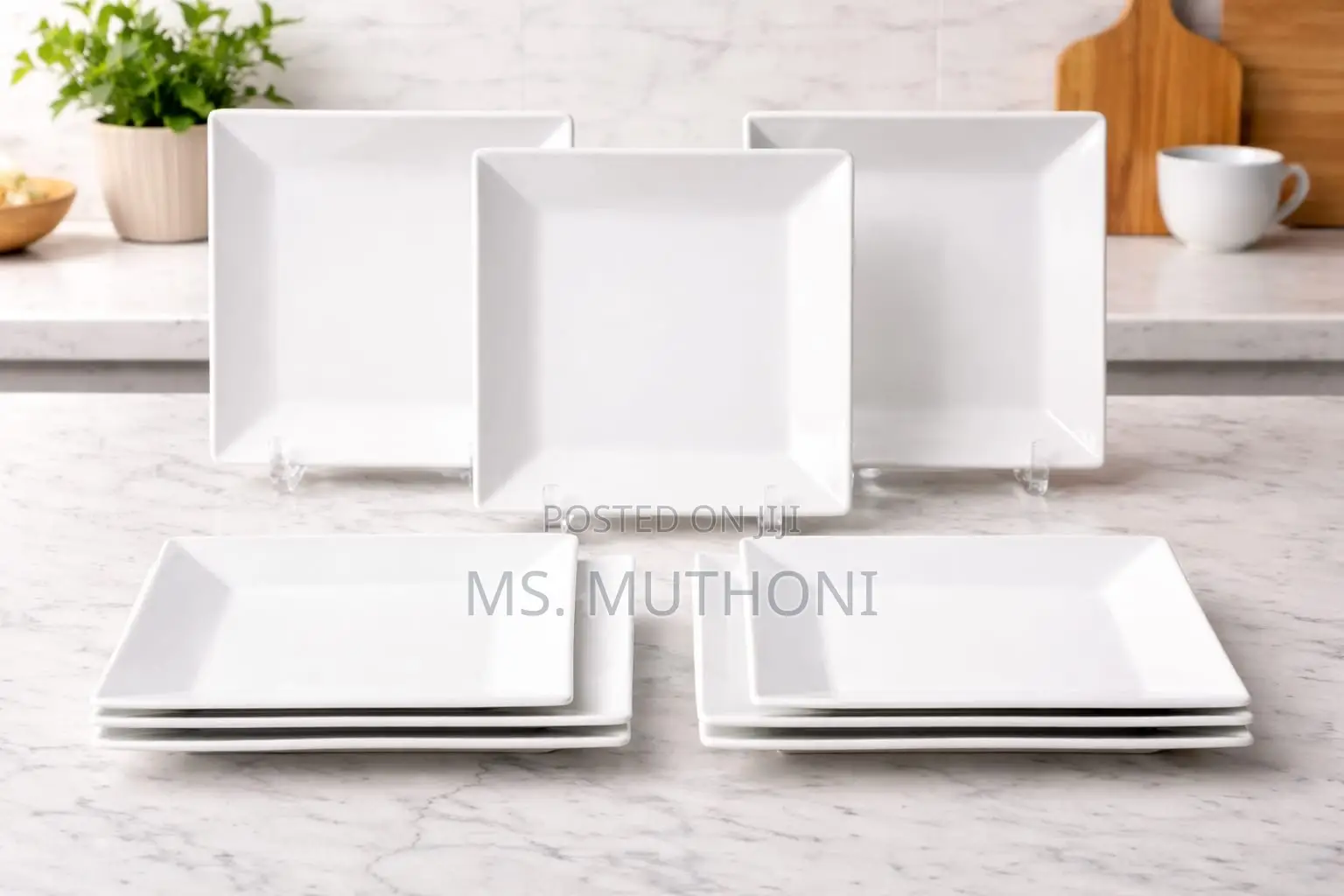 6 PCS Hotel Standard Square Dinner Plates