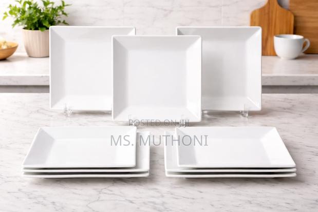 6 PCS Hotel Standard Square Dinner Plates - thumbnail 4