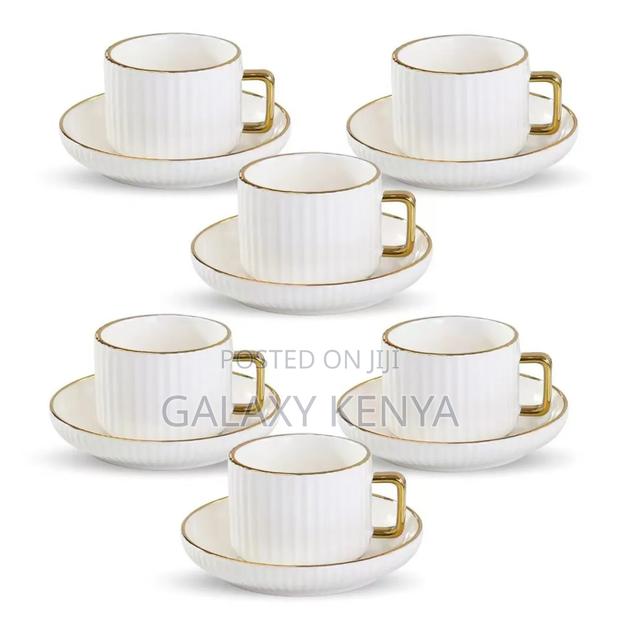 12pcs Ceramic Coffee/Tea Cups Set