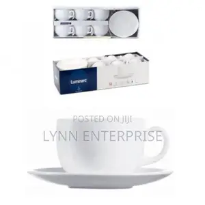 *Set of 6 Luminarc Saucer Cups 