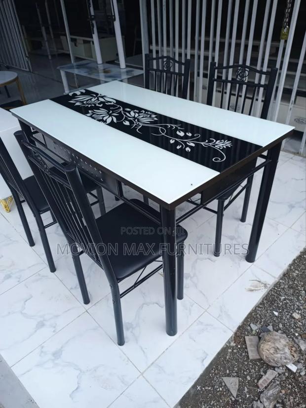White Black Dinning Set - main view