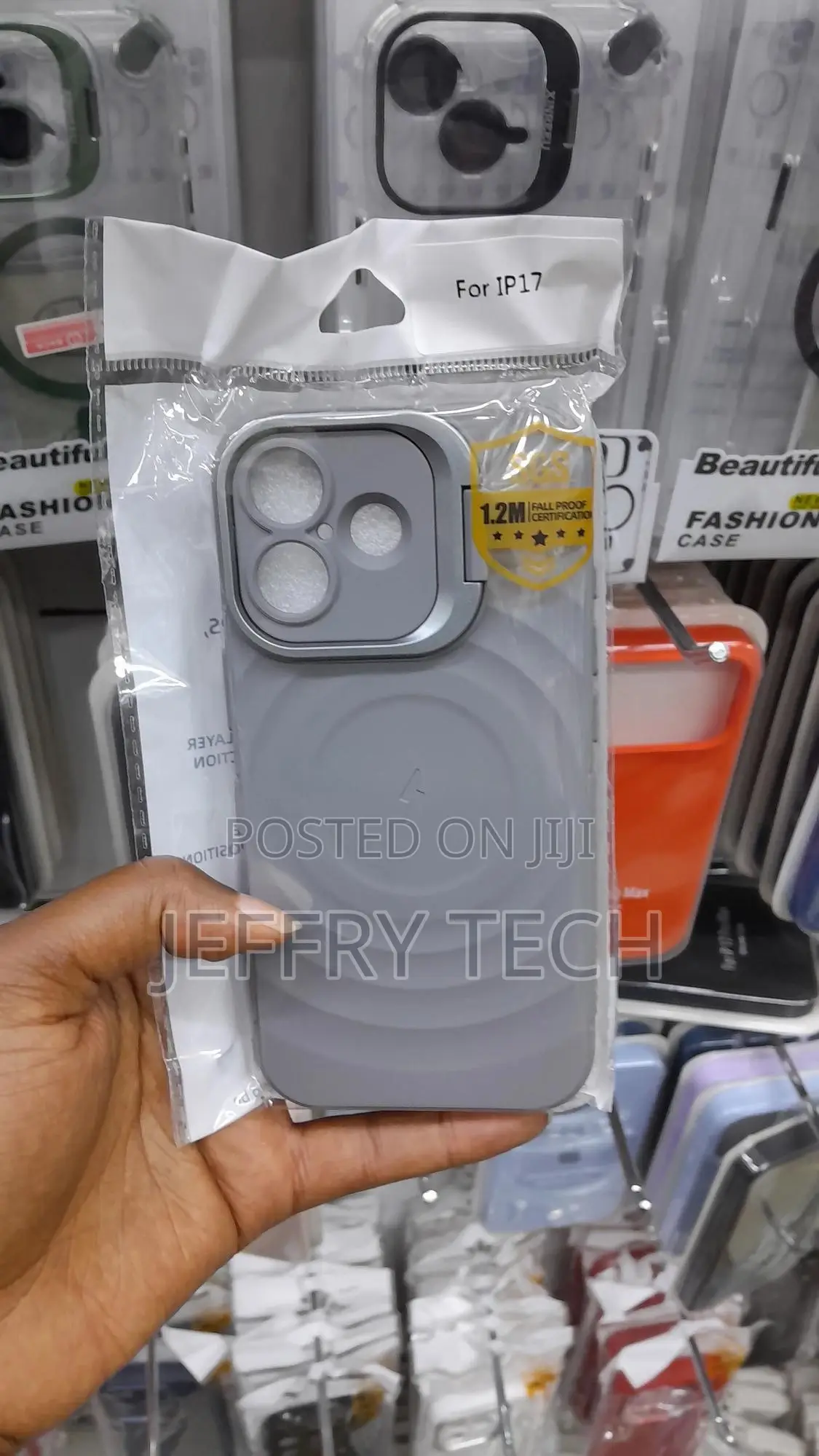Nelima iPhone 17 New Magnetic Silicone With Lens Protection Stand