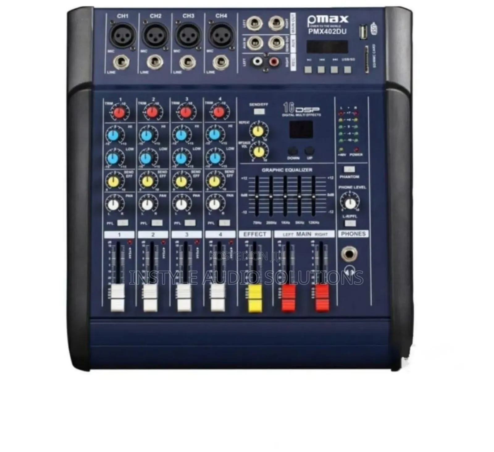 Qmax 4 Channel Powered Mixer 500w Output Usb,Bluetooth Pay on Delivery