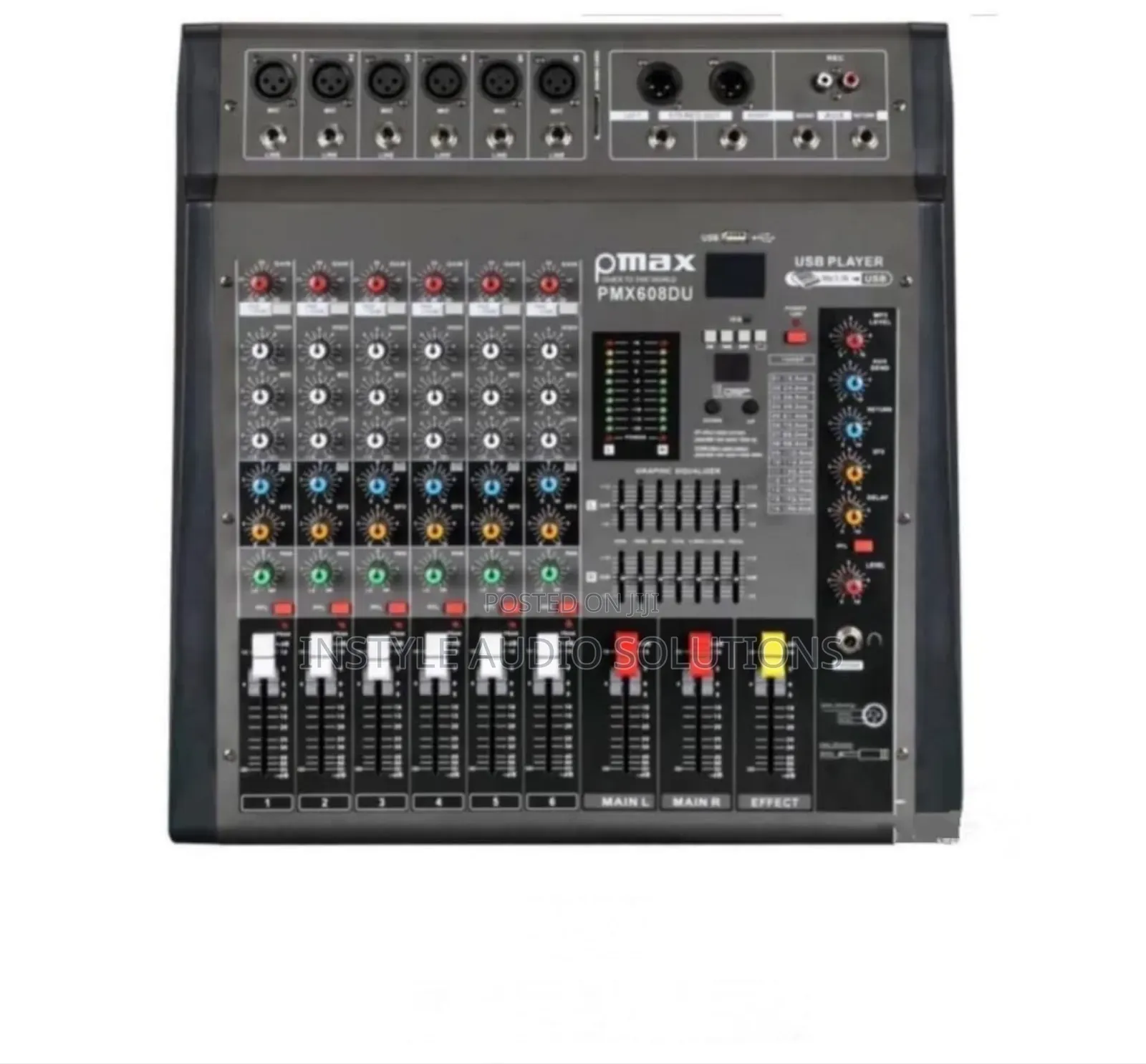 Max 6 Channels Powered Mixer 1000 Watts Output Usb/Bt Pay on Delivery