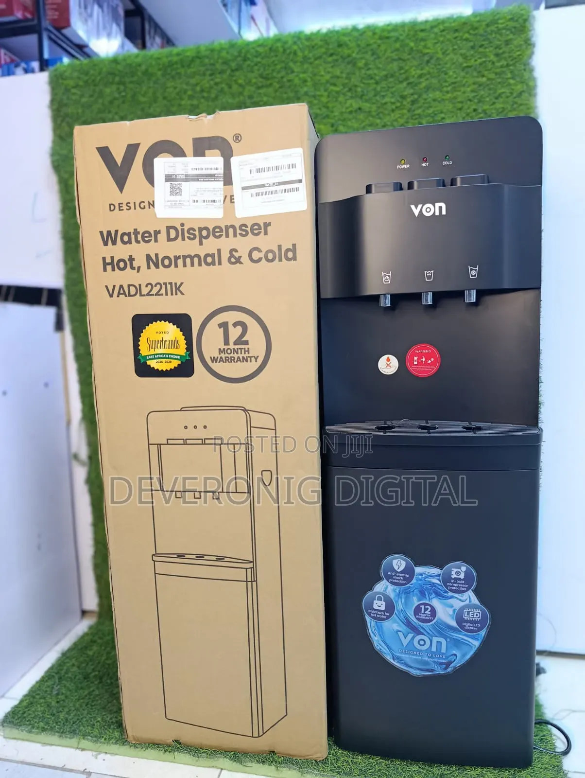 Von Dispenser 3 Tap Hot,Normal, Cold