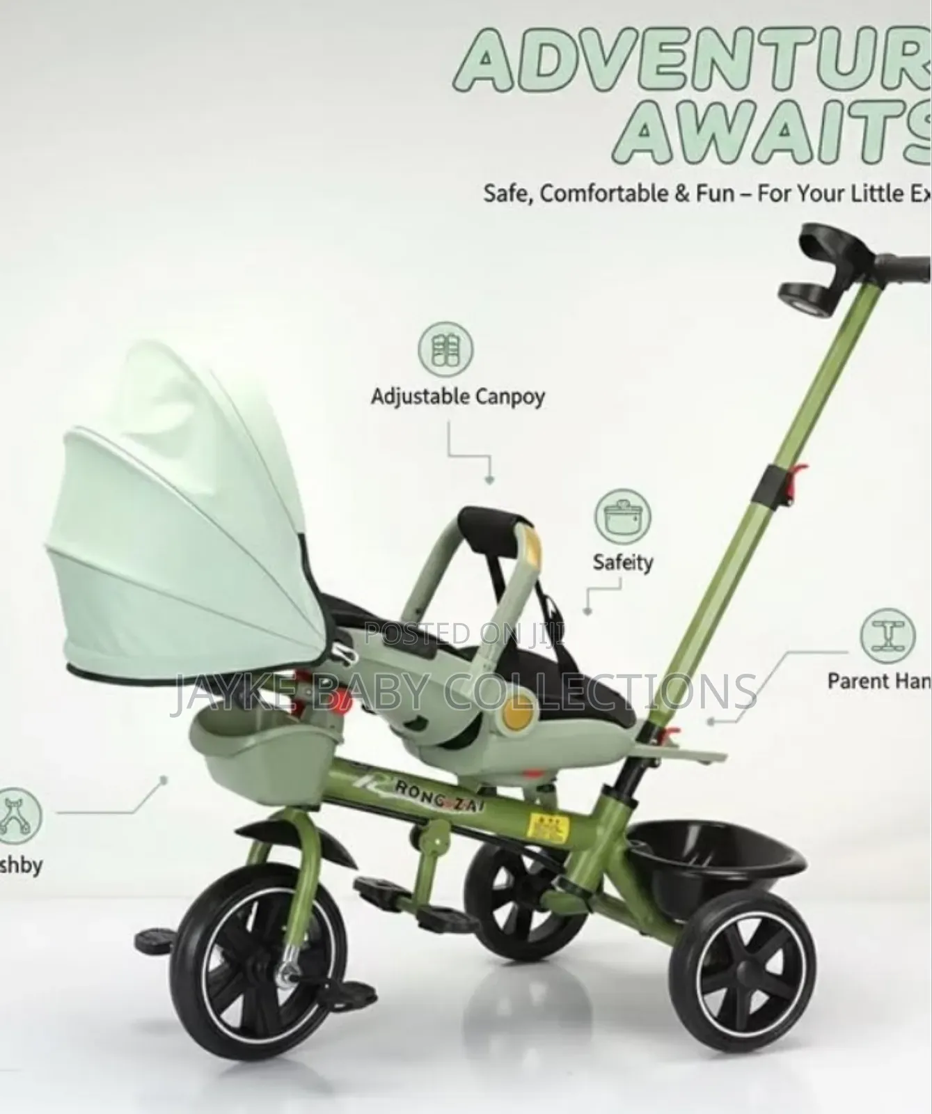 6m–5y Kids? 4-in-1 Stroller Trike That Grows With Them