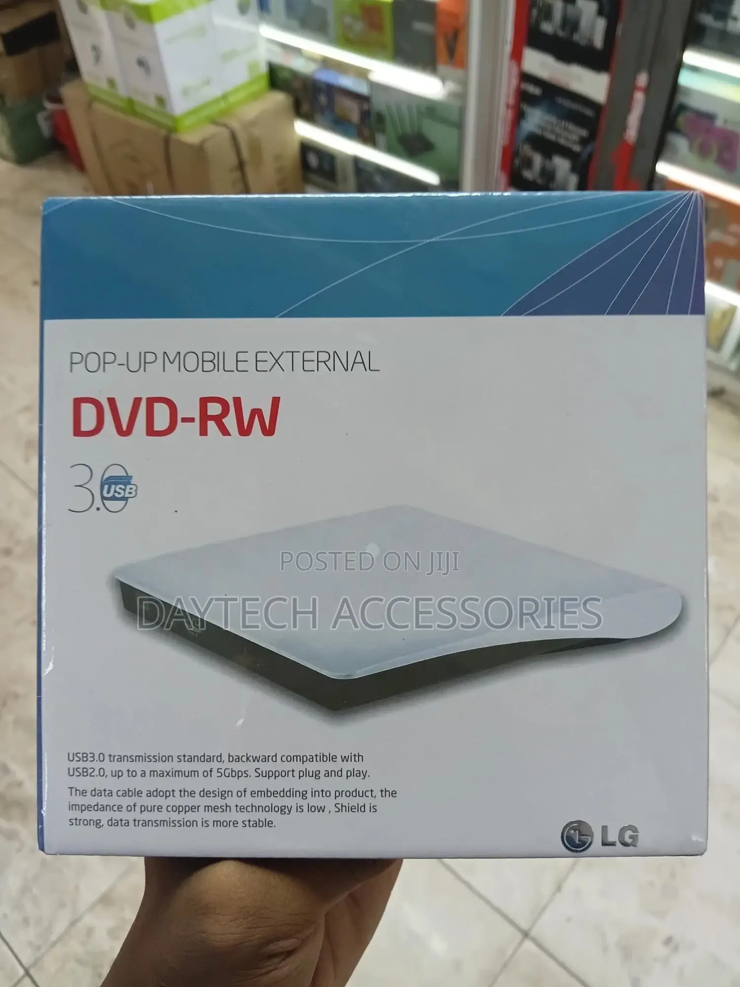 This Is an Lg Pop-Up Mobile External Usb 3.0 Cd/DVD-Rw Drive.