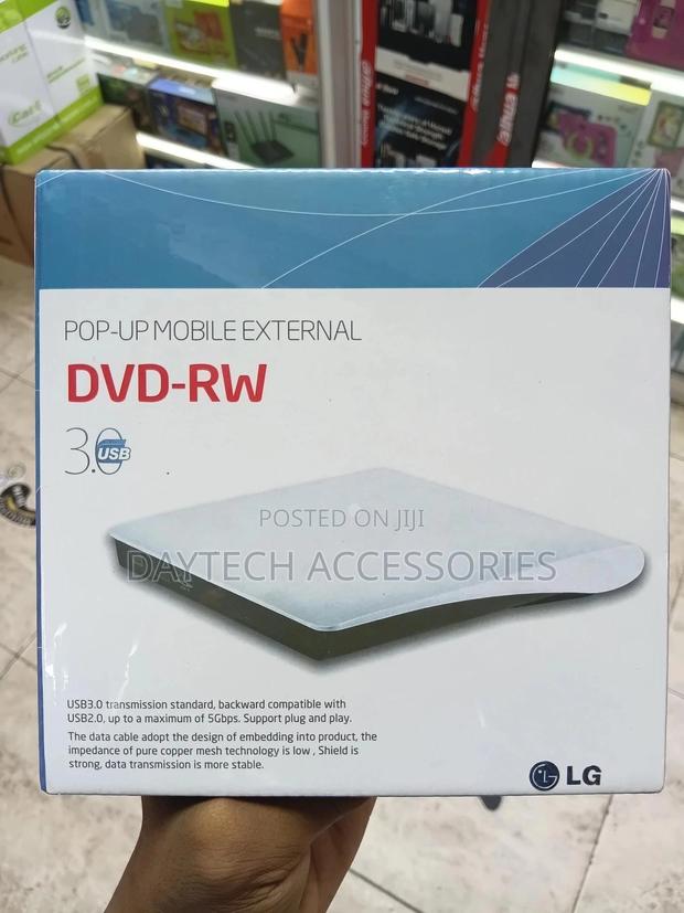 This Is an Lg Pop-Up Mobile External Usb 3.0 Cd/DVD-Rw Drive.