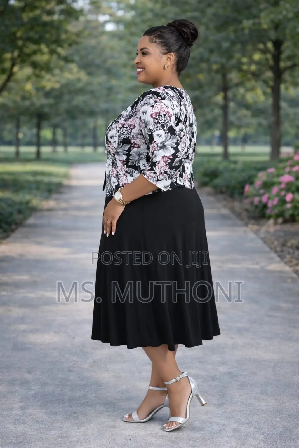 Elegant 2 Piece Set Beautiful Knee-Length Flare Dress + Jacket