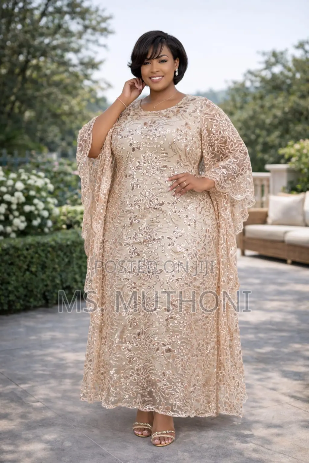 Quality Heavy Lace Free Size 2 Piece Gowns