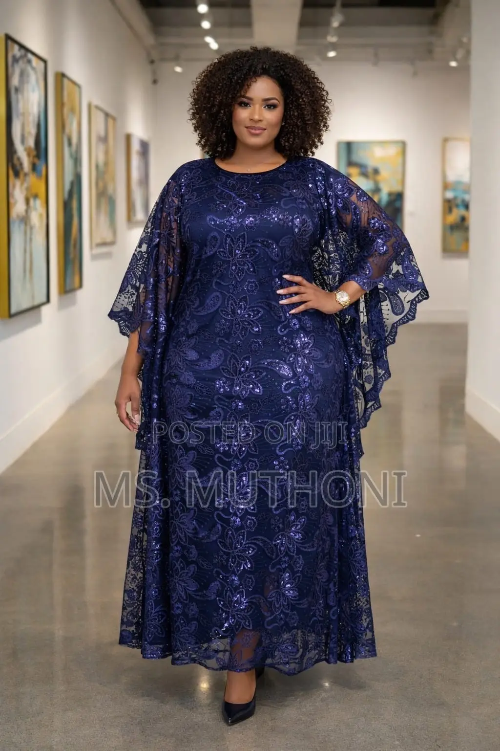 Modest Original Lace Ladies Heavy Kaftan With a Scarf