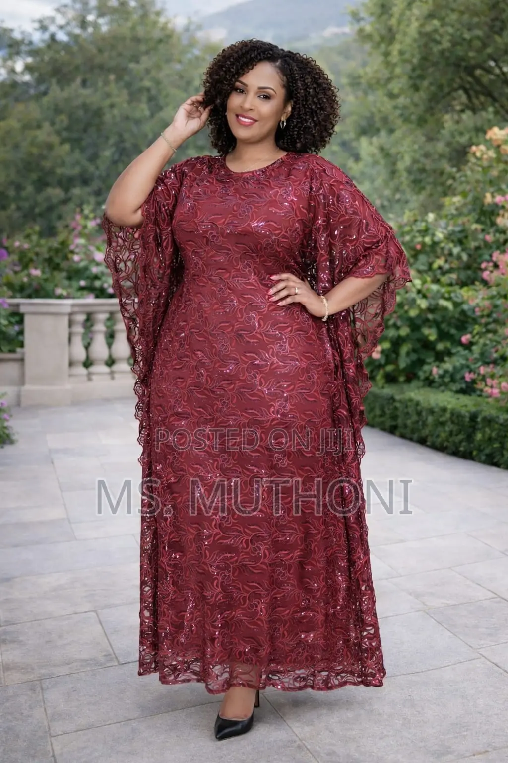 Modest Original Lace Ladies Heavy Kaftan With a Scarf