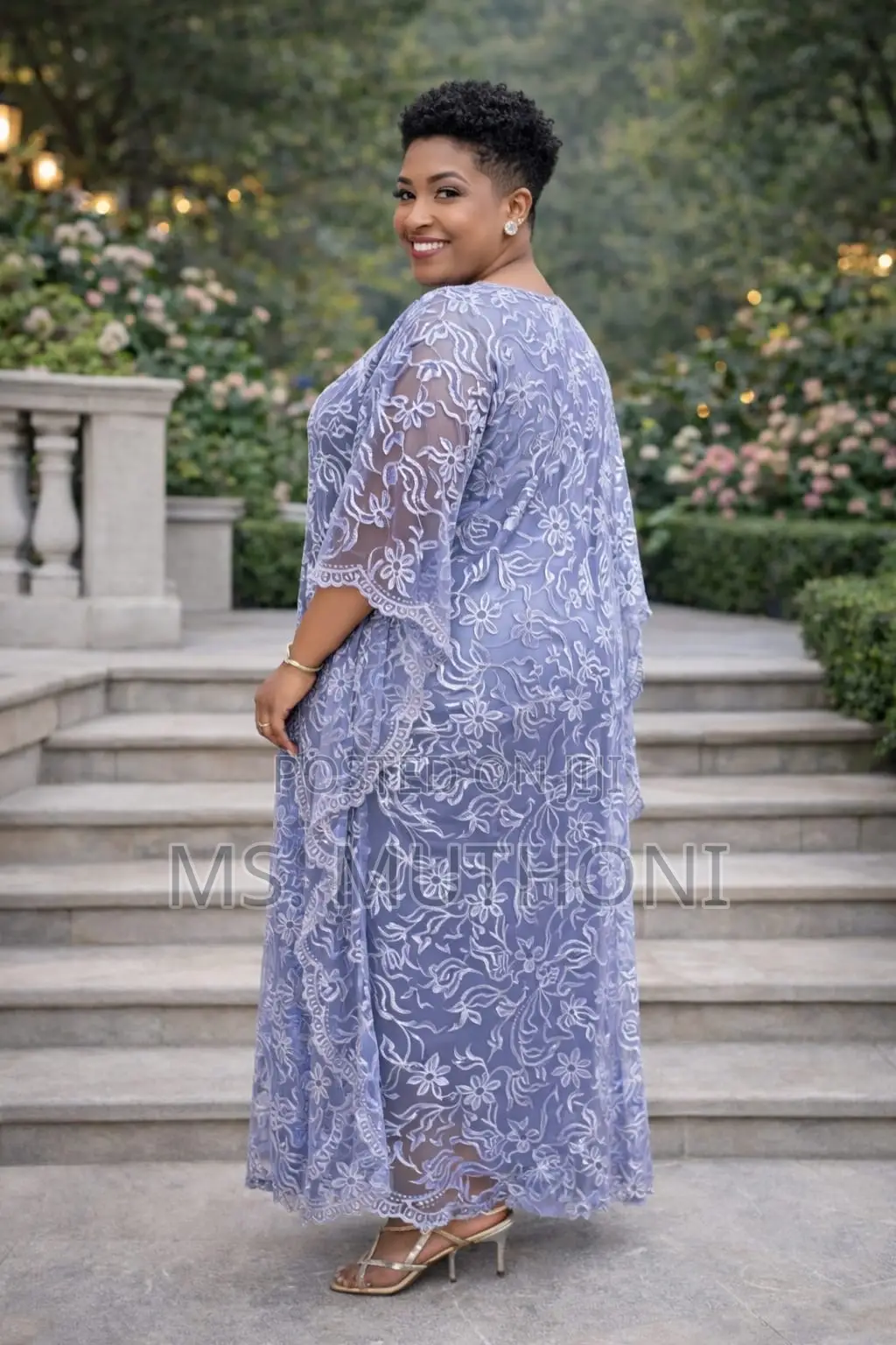Modest Original Lace Ladies Heavy Kaftan With a Scarf