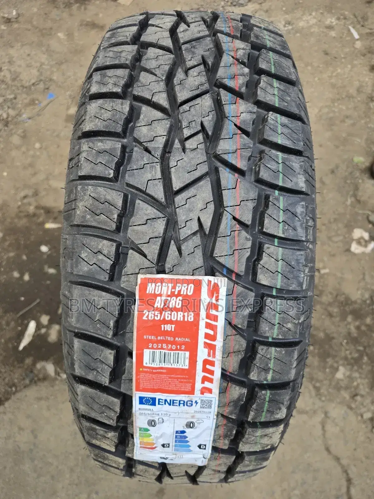 265 /60 R18 Sunfull Tyres (All Terrein) 786.