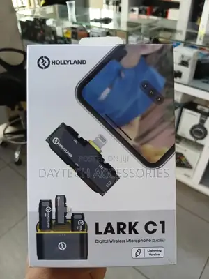 The Hollyland Lark C1 Duo Wireless Microphone System for iPhones.