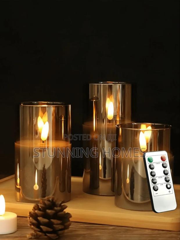 Gray Smokeless Led Candles - main view