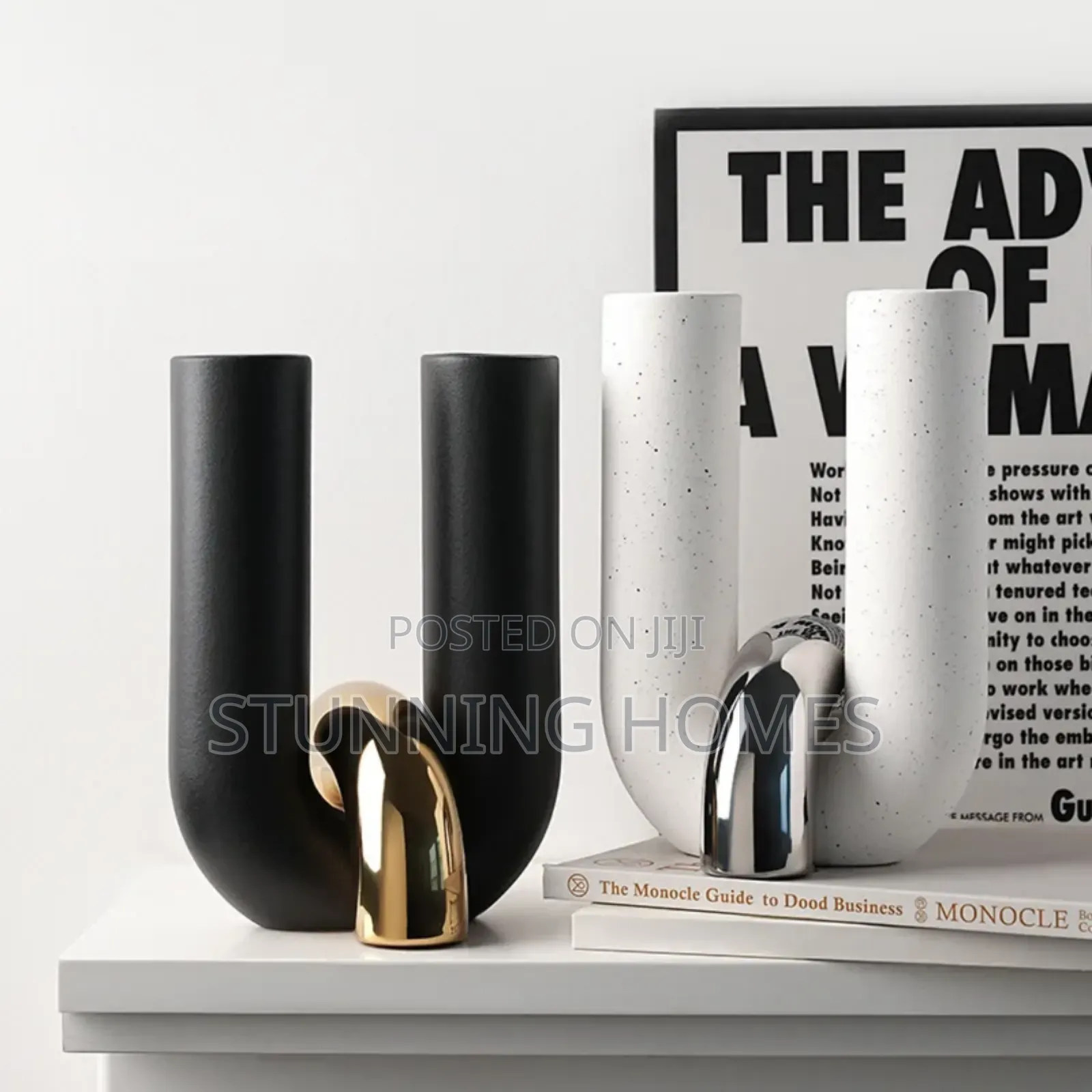 U-Shaped 2 Piece Vase Available