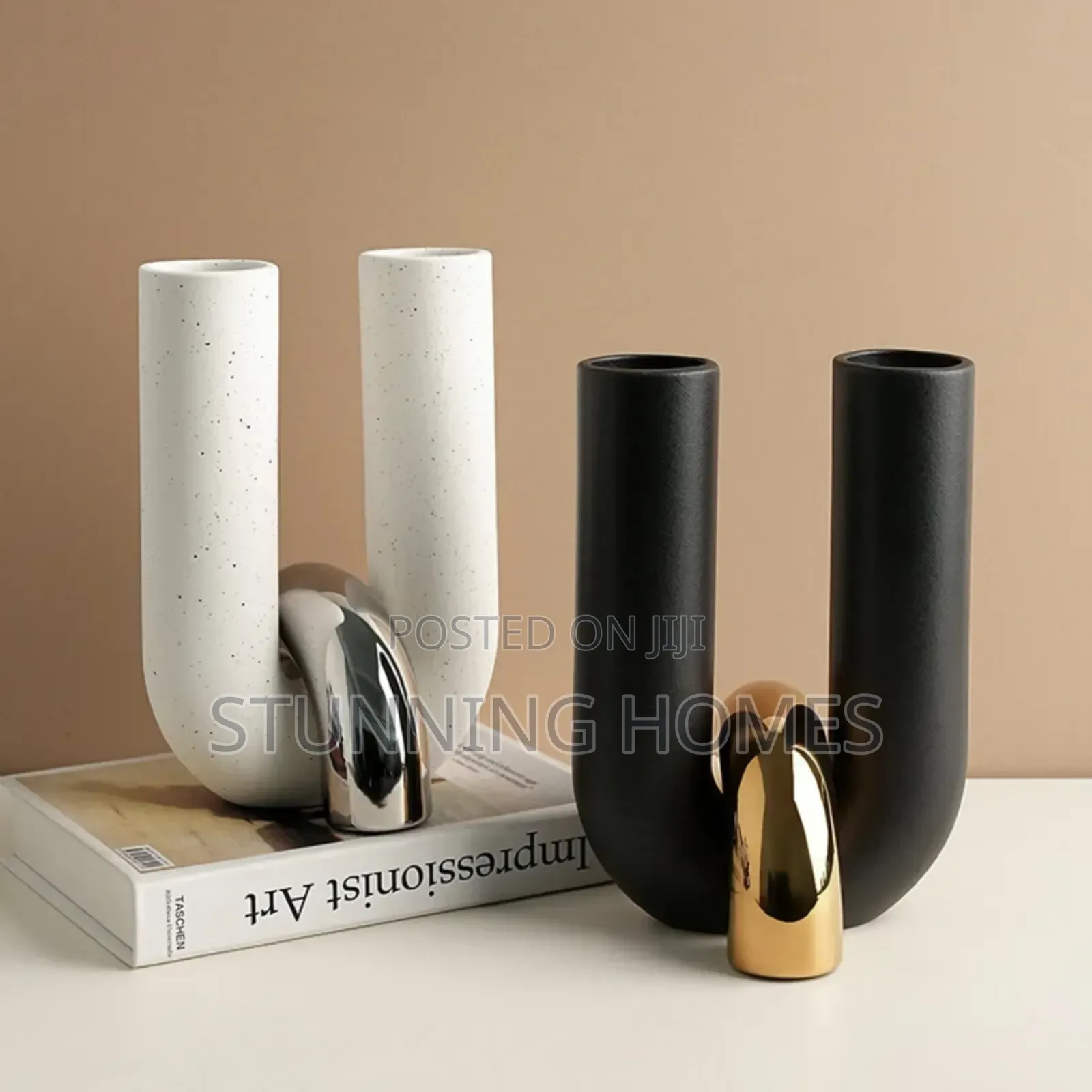 U-Shaped 2 Piece Vase Available