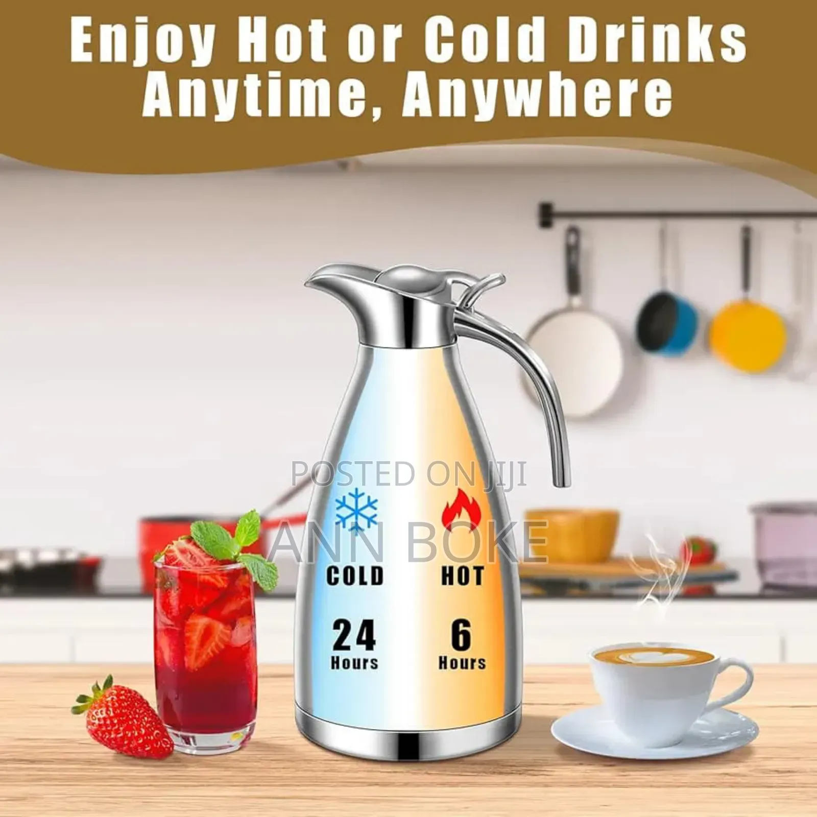 2l Large Double Layer Stainless Steel Thermos