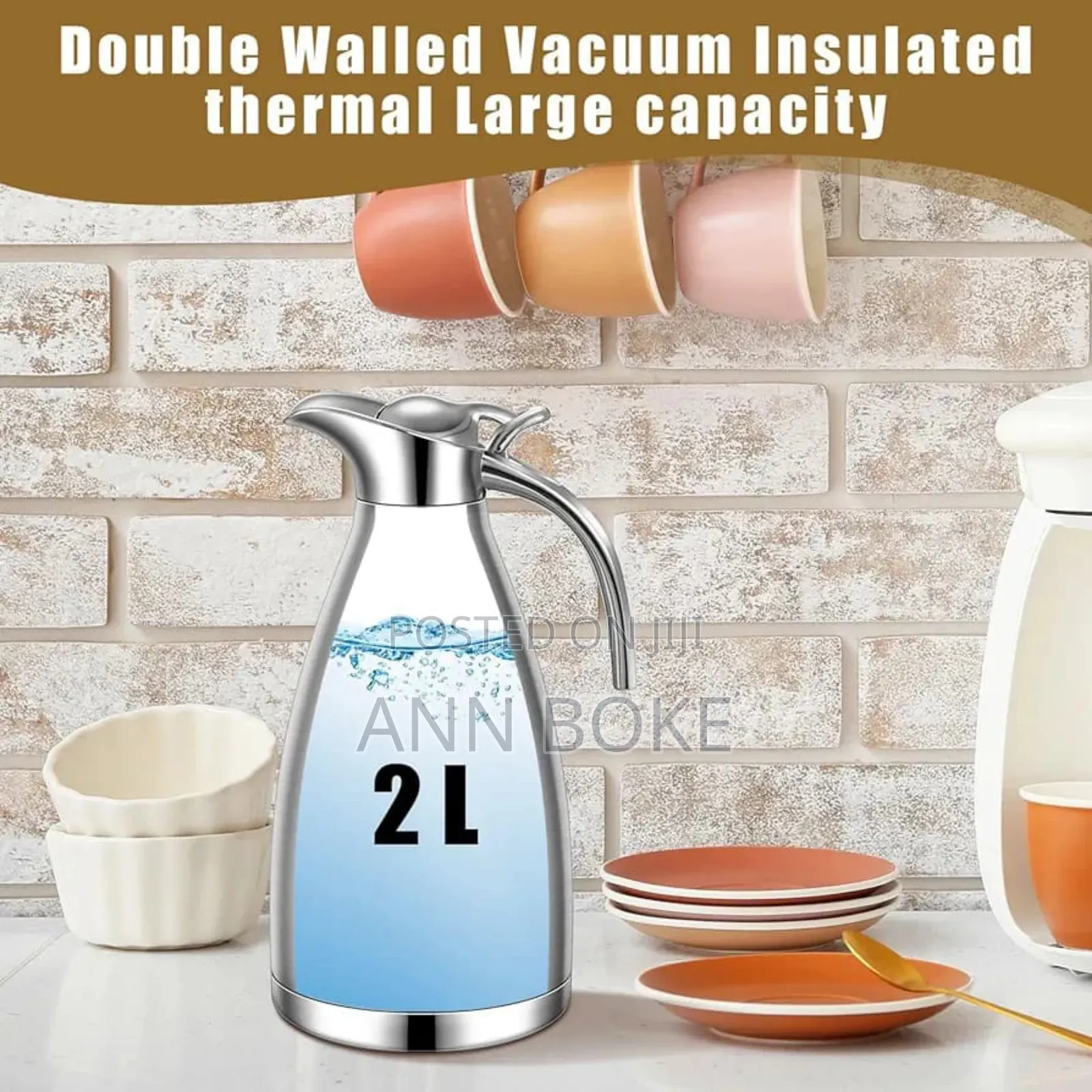 2l Large Double Layer Stainless Steel Thermos