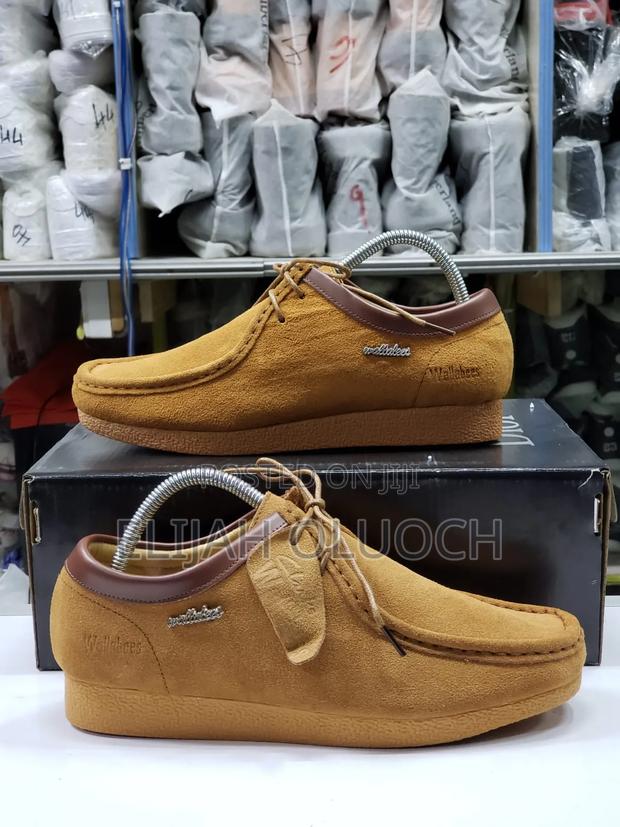 Brown Clarks Wallabees - main view