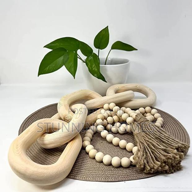 Decorative Chain Link Wooden Decor - thumbnail 3