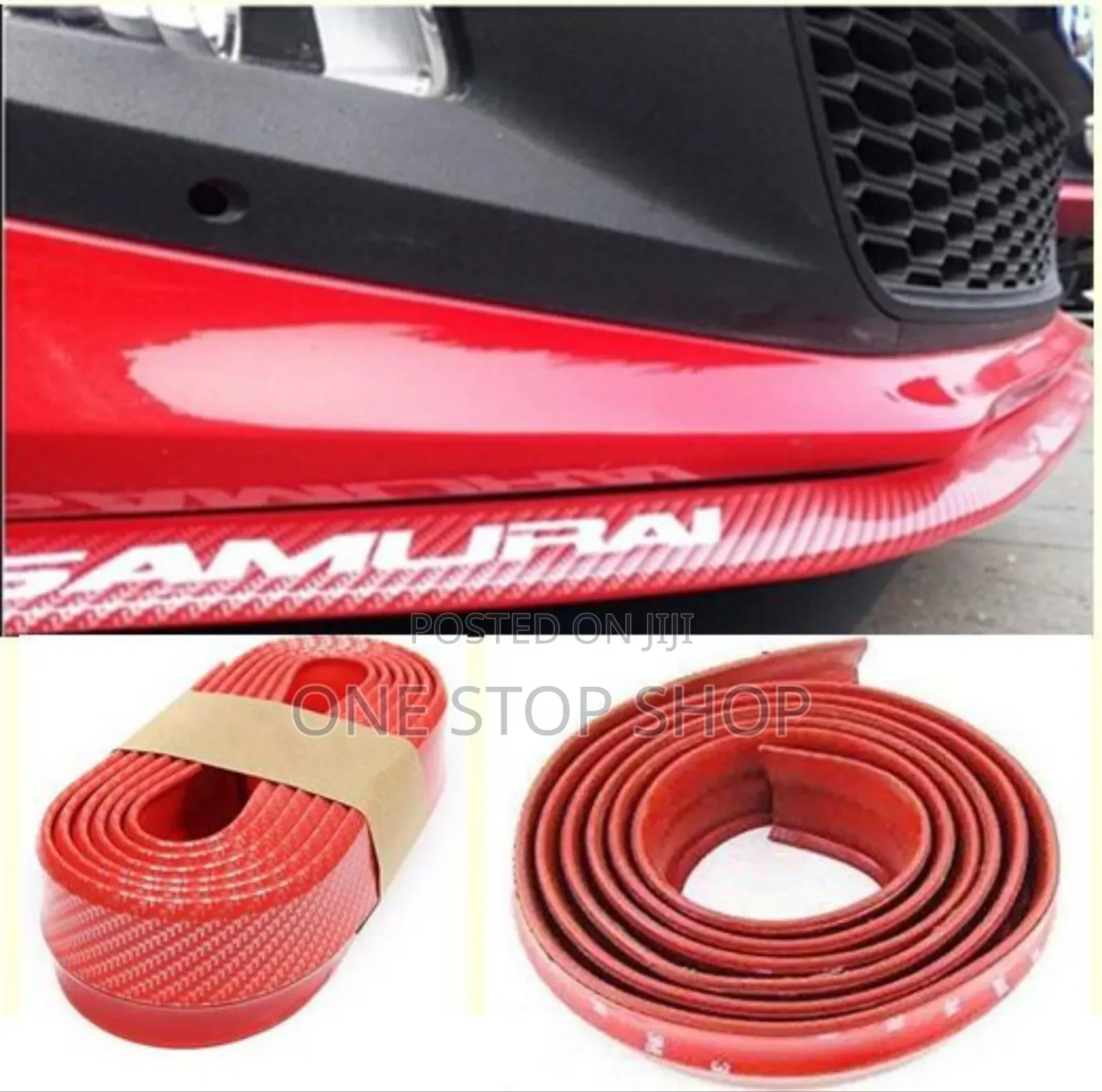 Car Modification Front Lip Bumper Carbon Red