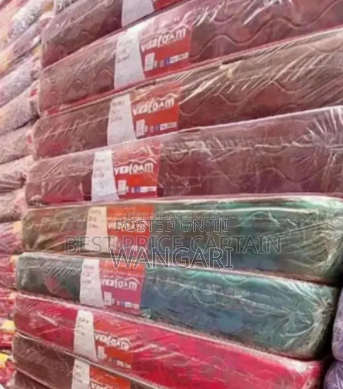 Color Maroon Mattress 6by6 8inch Mattress