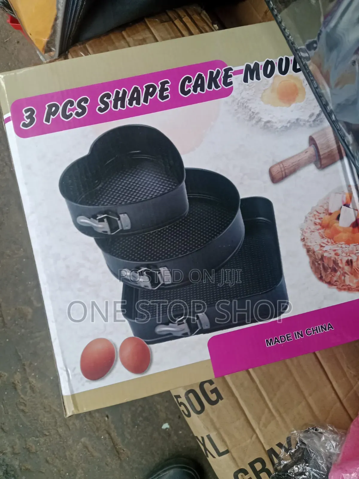 3pc Nonstick Loose Bottom Deep Car Baking Tins