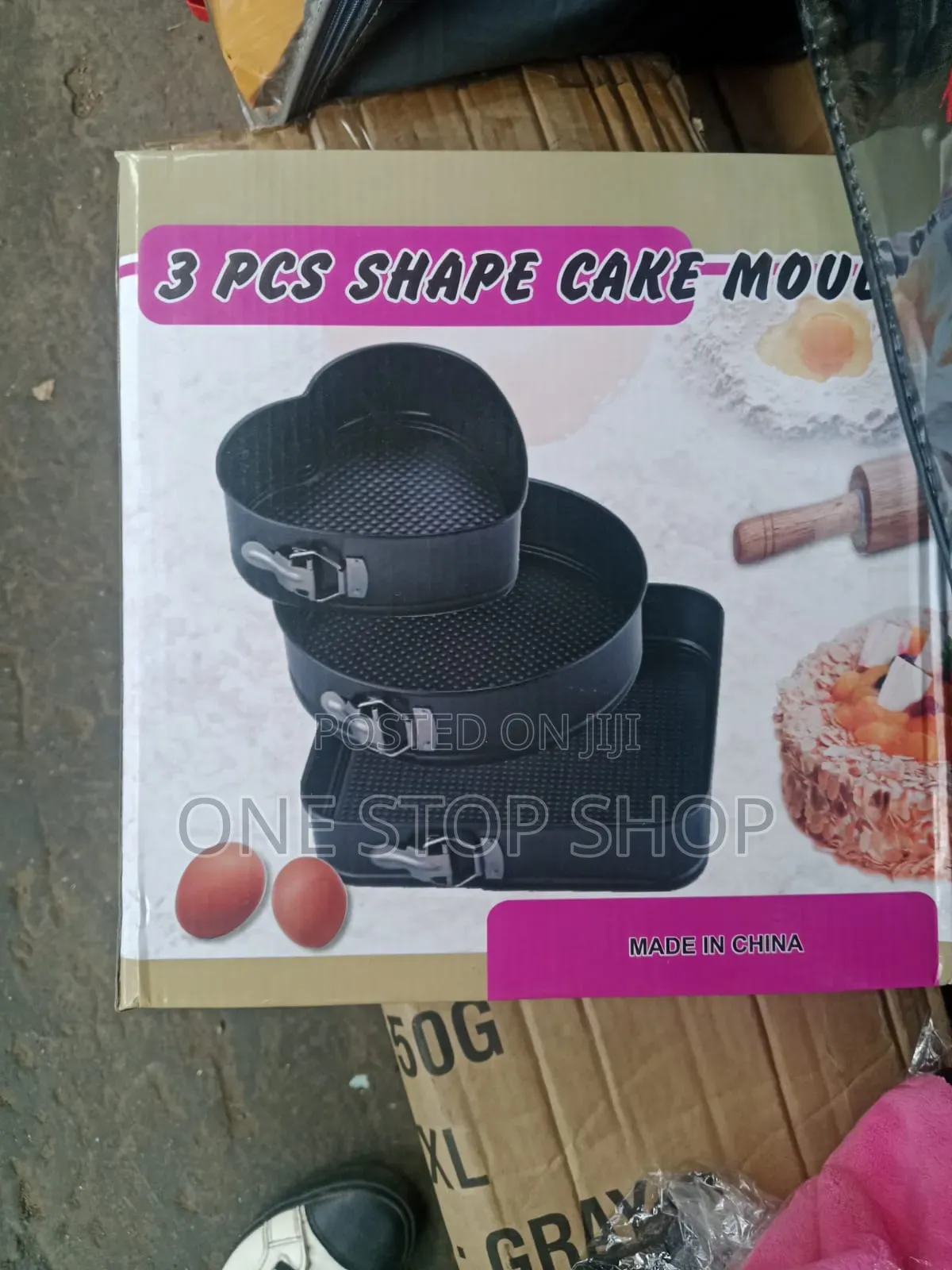 3pc Nonstick Loose Bottom Deep Car Baking Tins