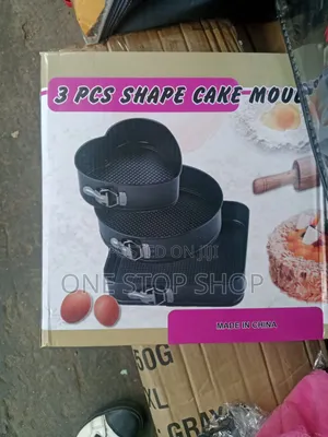 3pc Nonstick Loose Bottom Deep Car Baking Tins