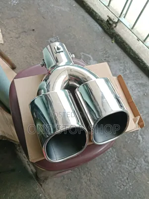 2.5 Inch Square Rolled Edge Polished Stainless Steel Exhaust Tip
